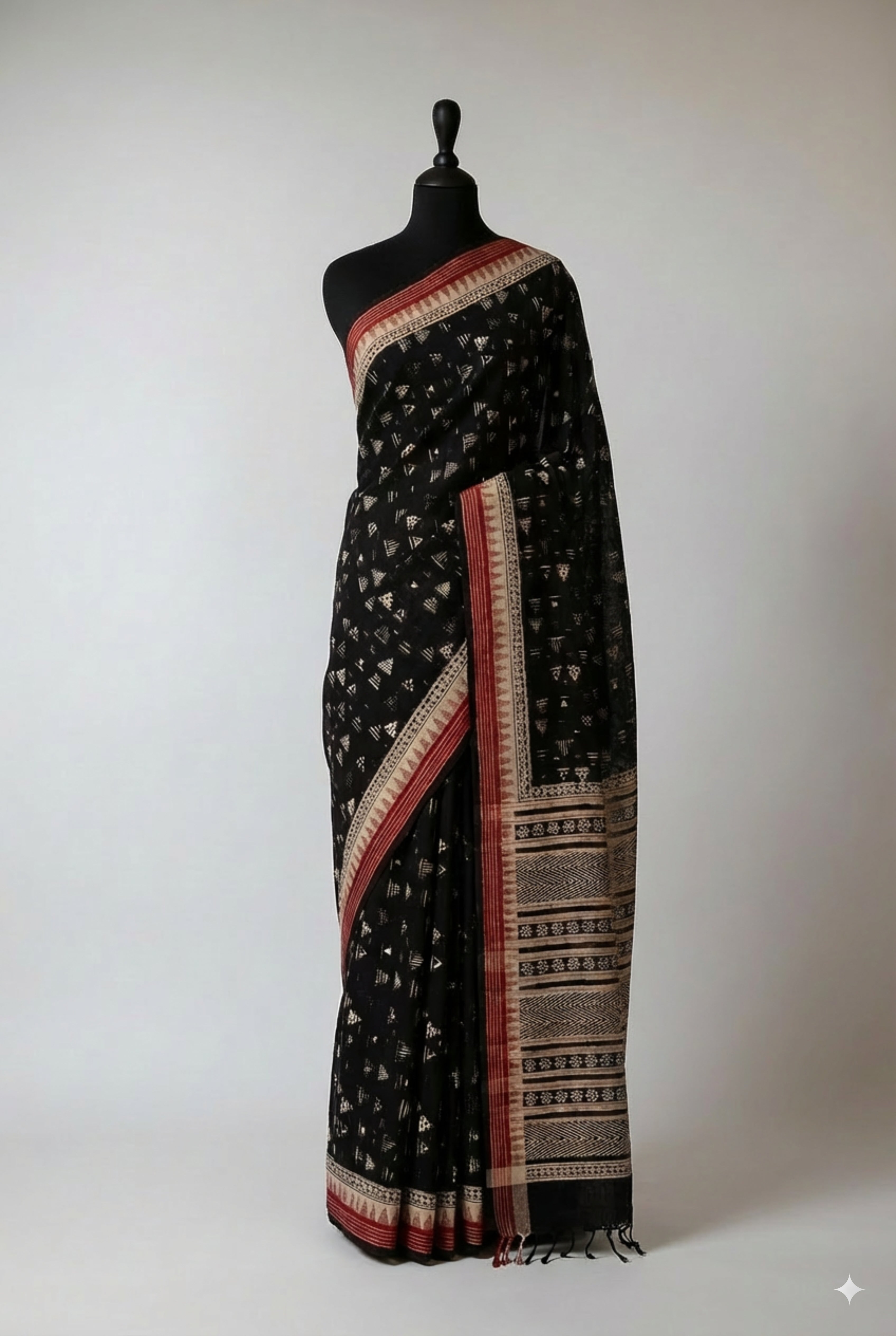 Koyal Handspun Coarse Cotton Sari