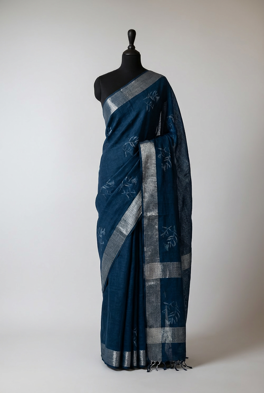 Neel Dhaara Linen Sari