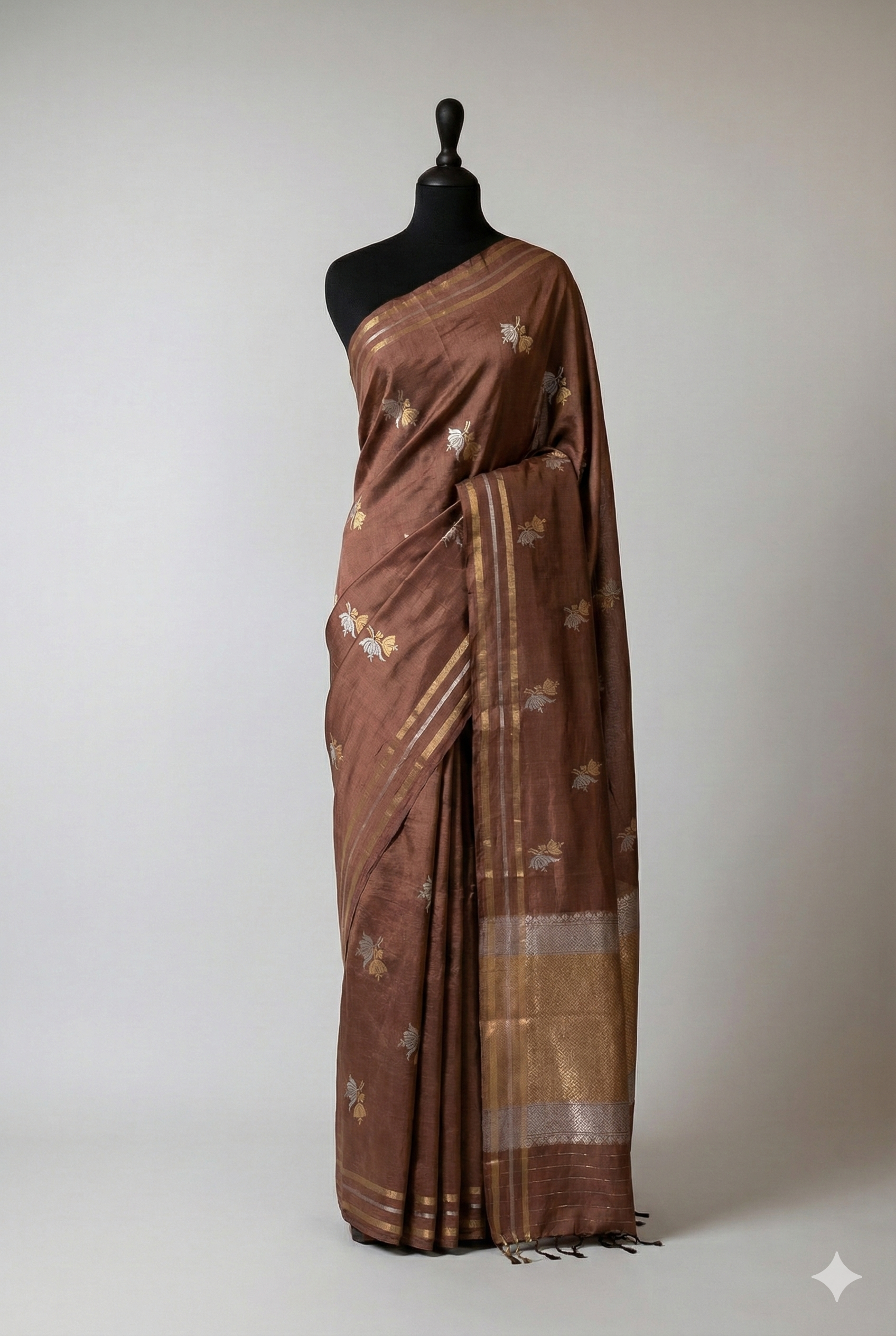 Tamra Sona-Rupa Kadwa Silk Sari