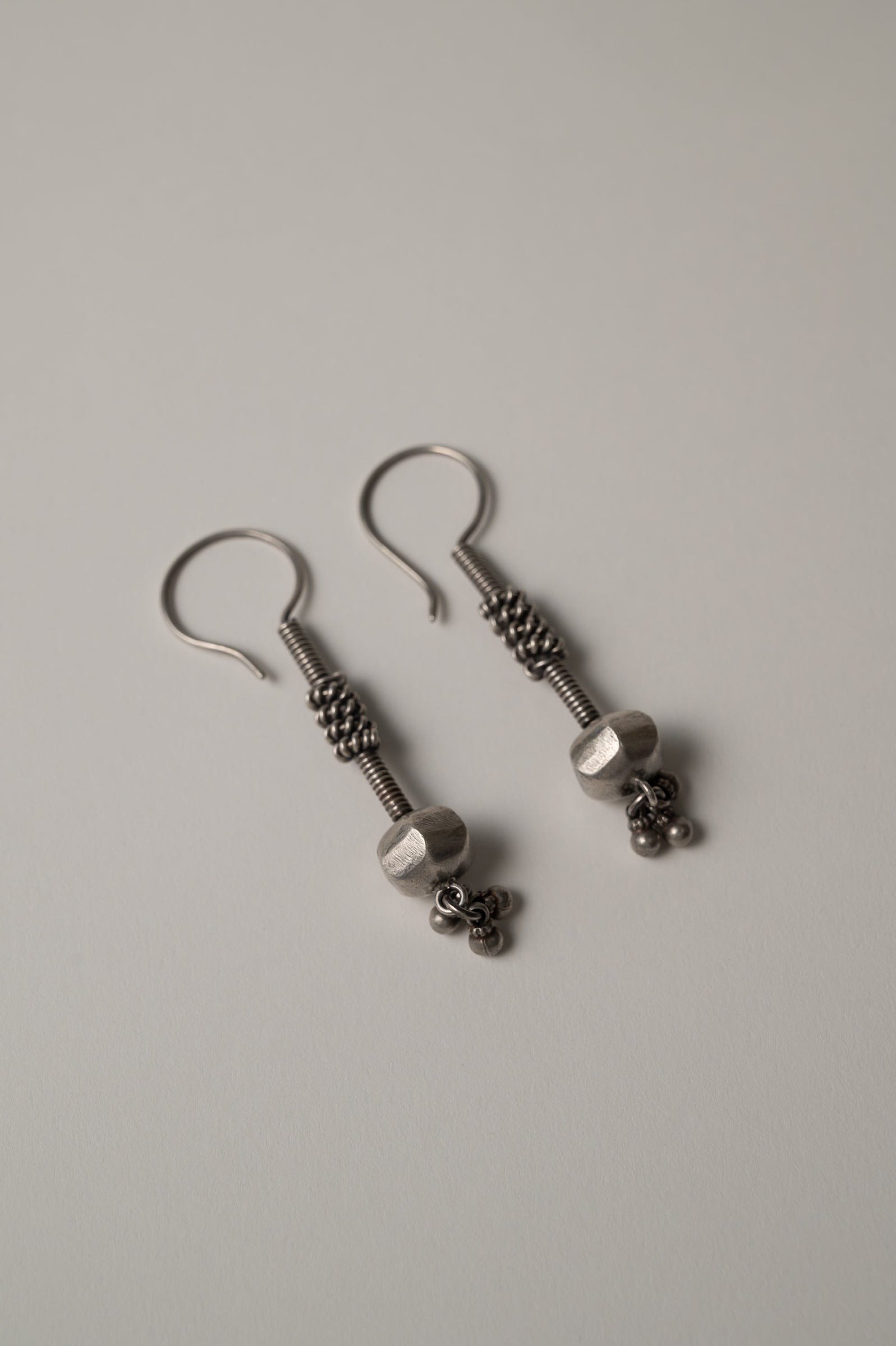 Mudra Silver Hook Earrings