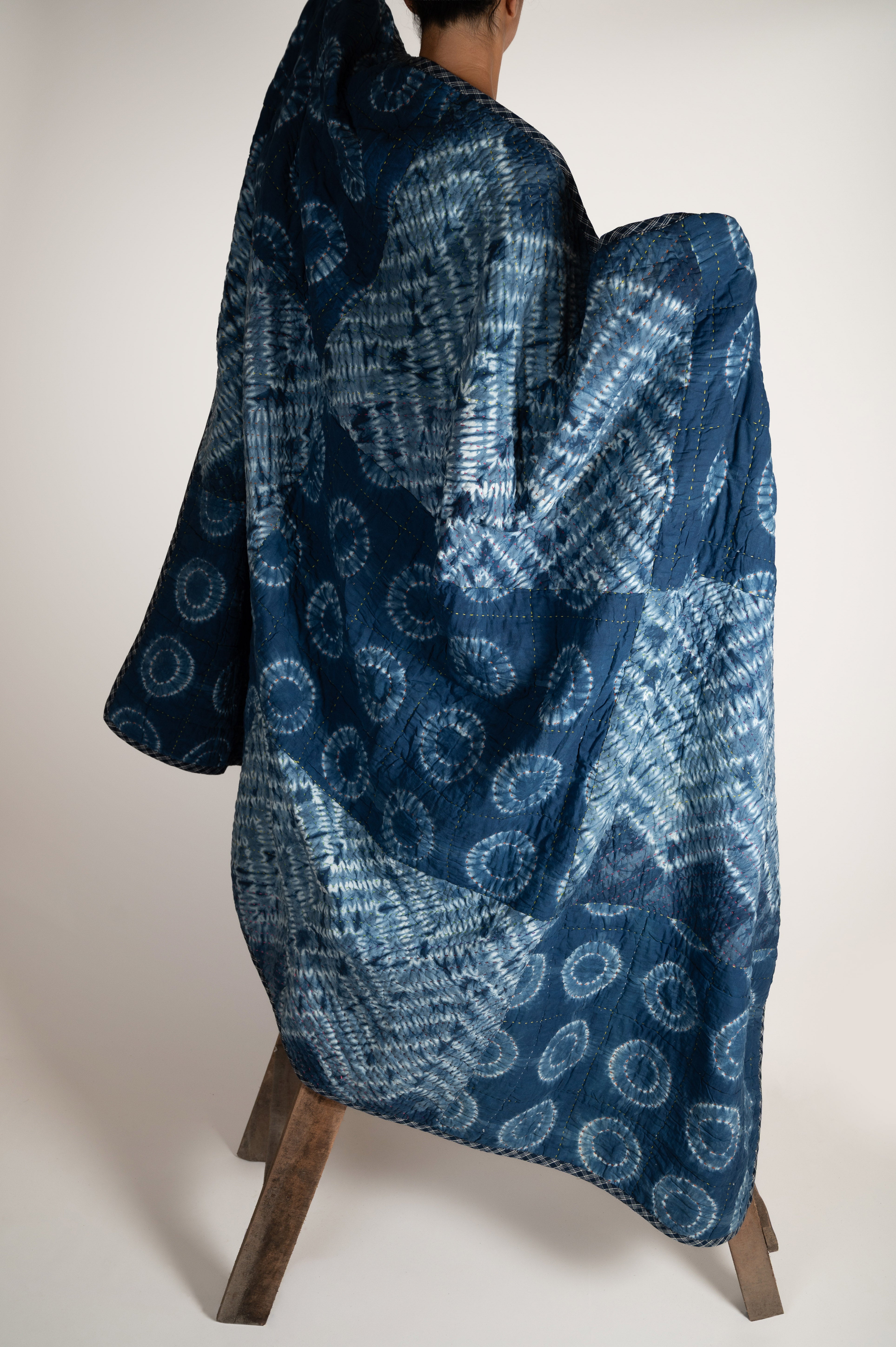 Neel Shibori Kantha Quilt