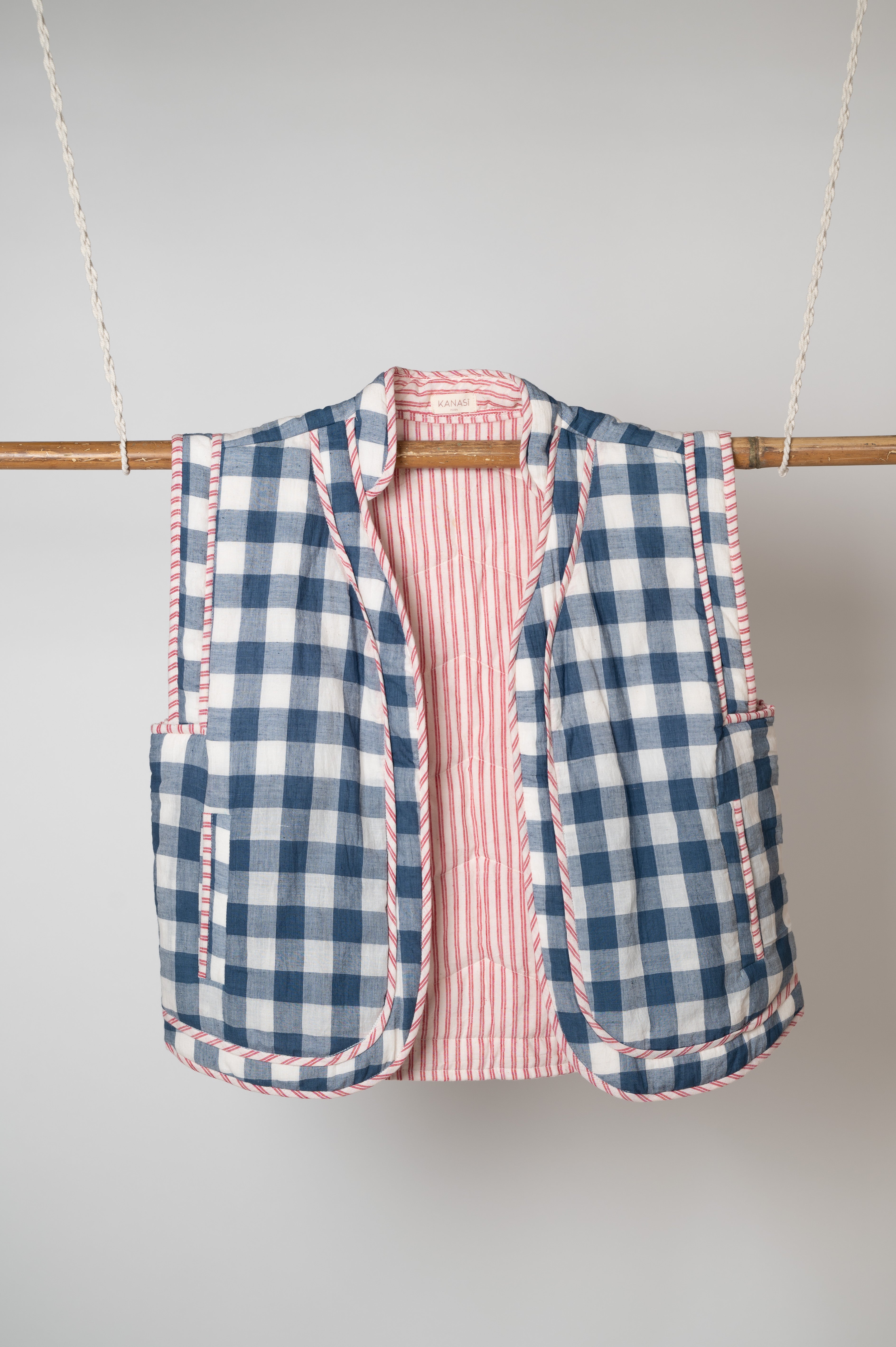 Nila Check Quilted Gilet