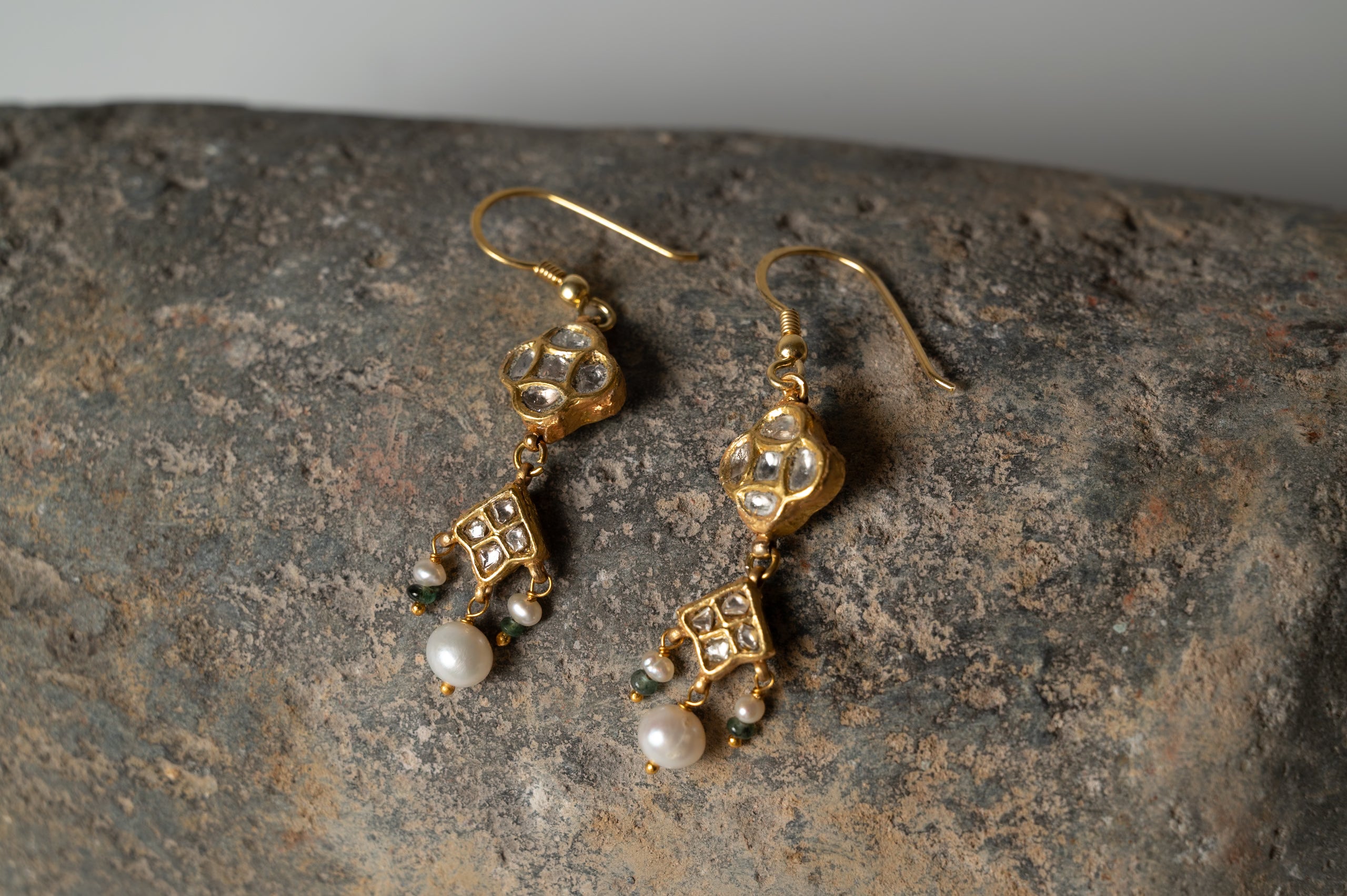 Noorani Jadau Diamond Polki Earrings