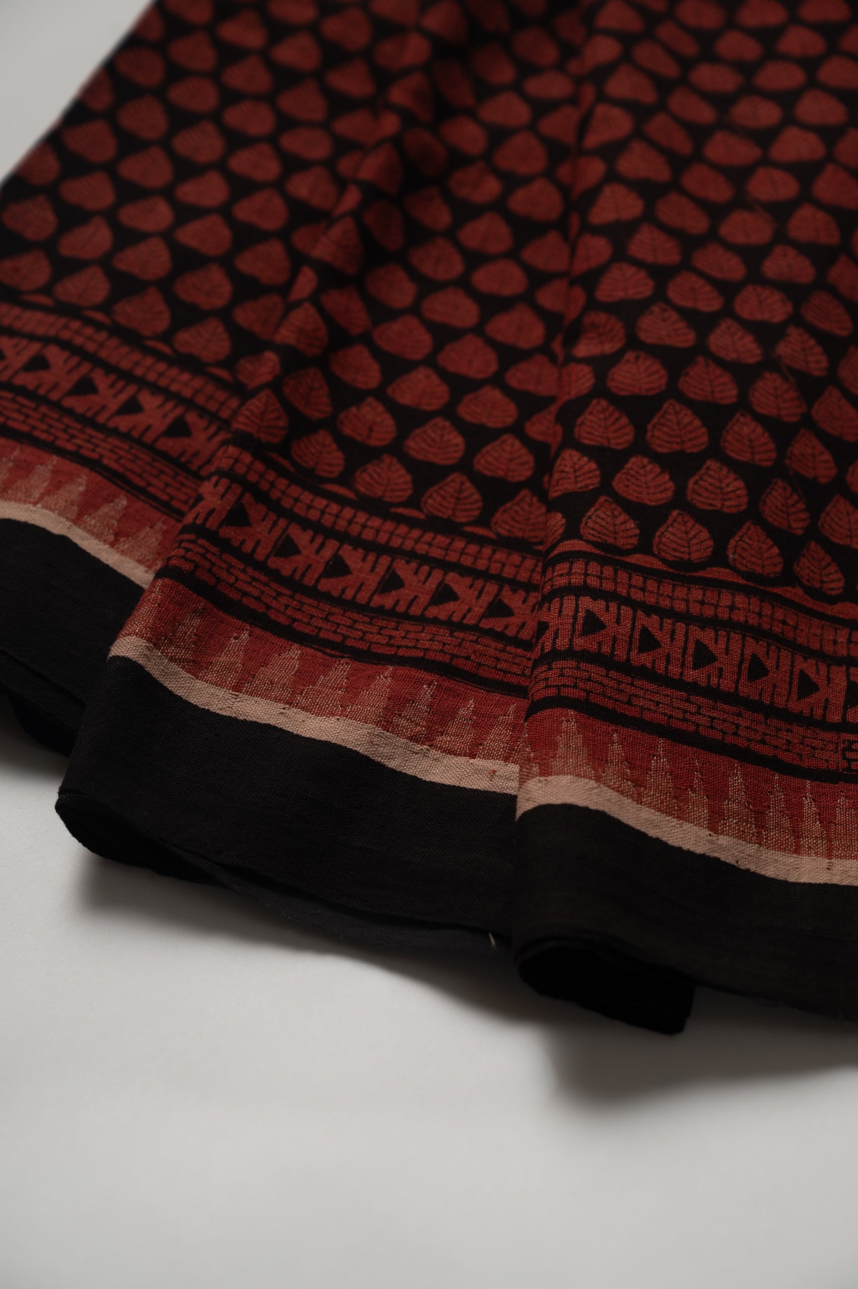 Surkh Handspun Coarse Cotton Sari