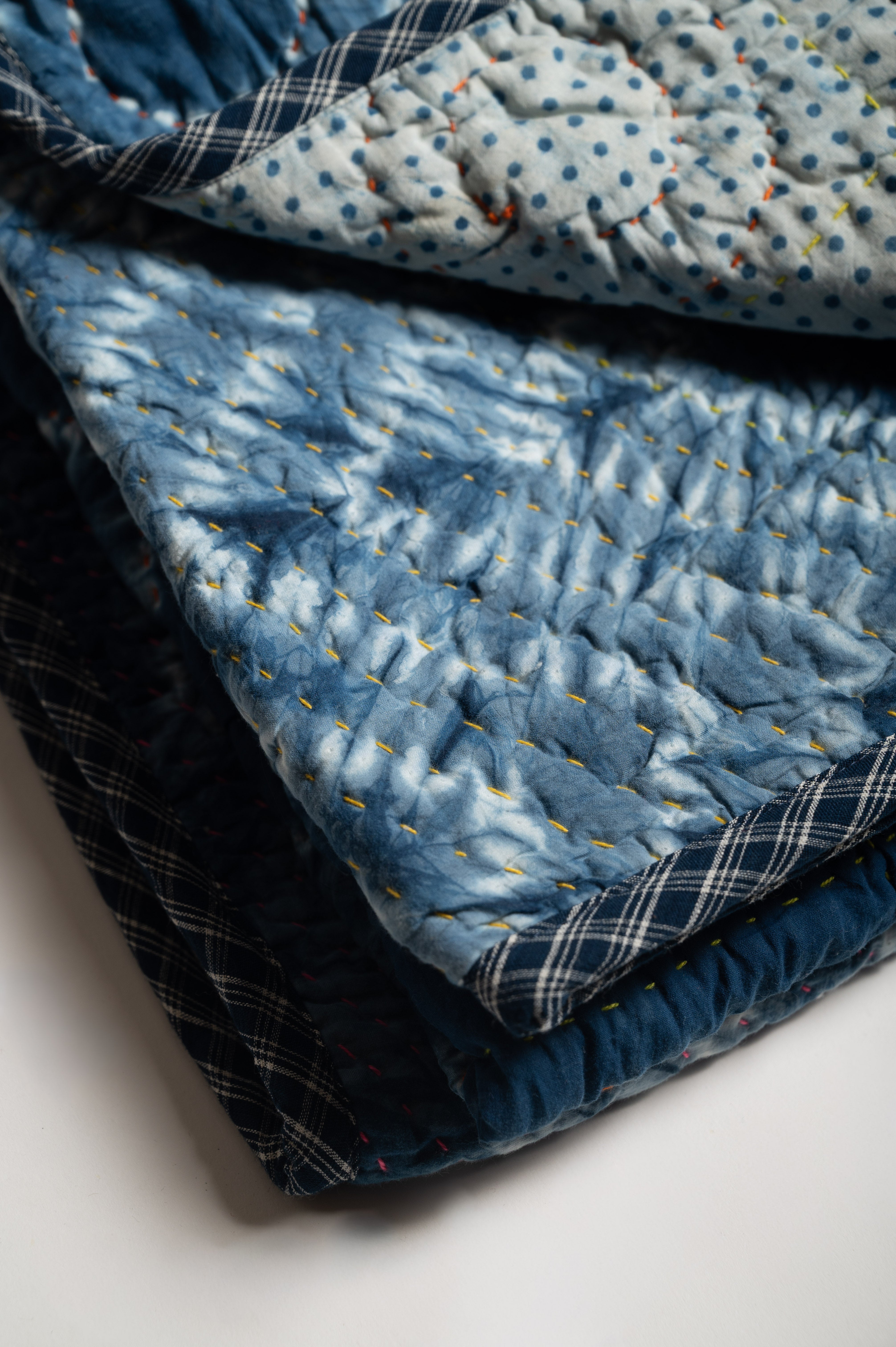 Neel Shibori Kantha Quilt