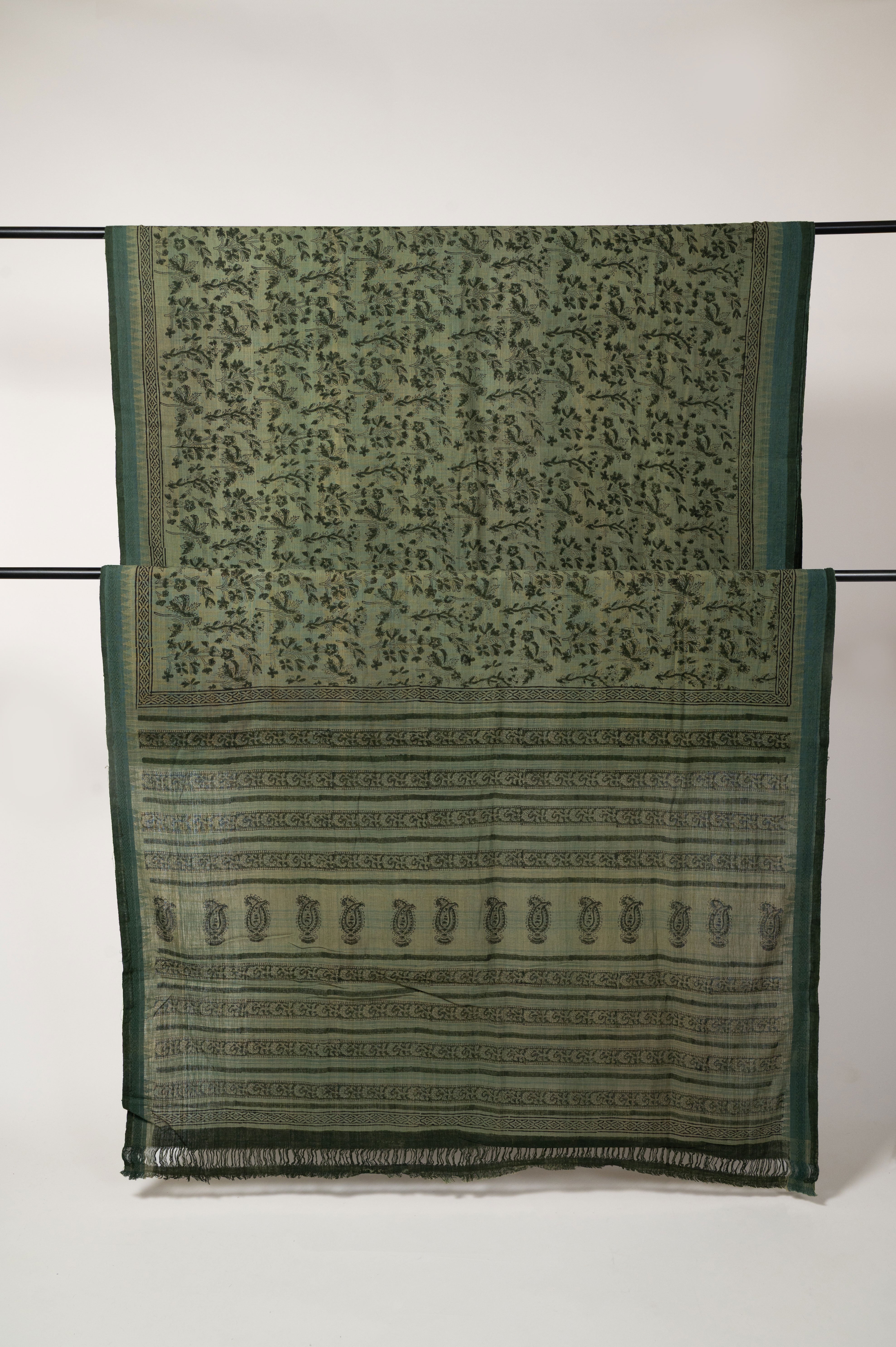 Neem Handspun Coarse Cotton Sari