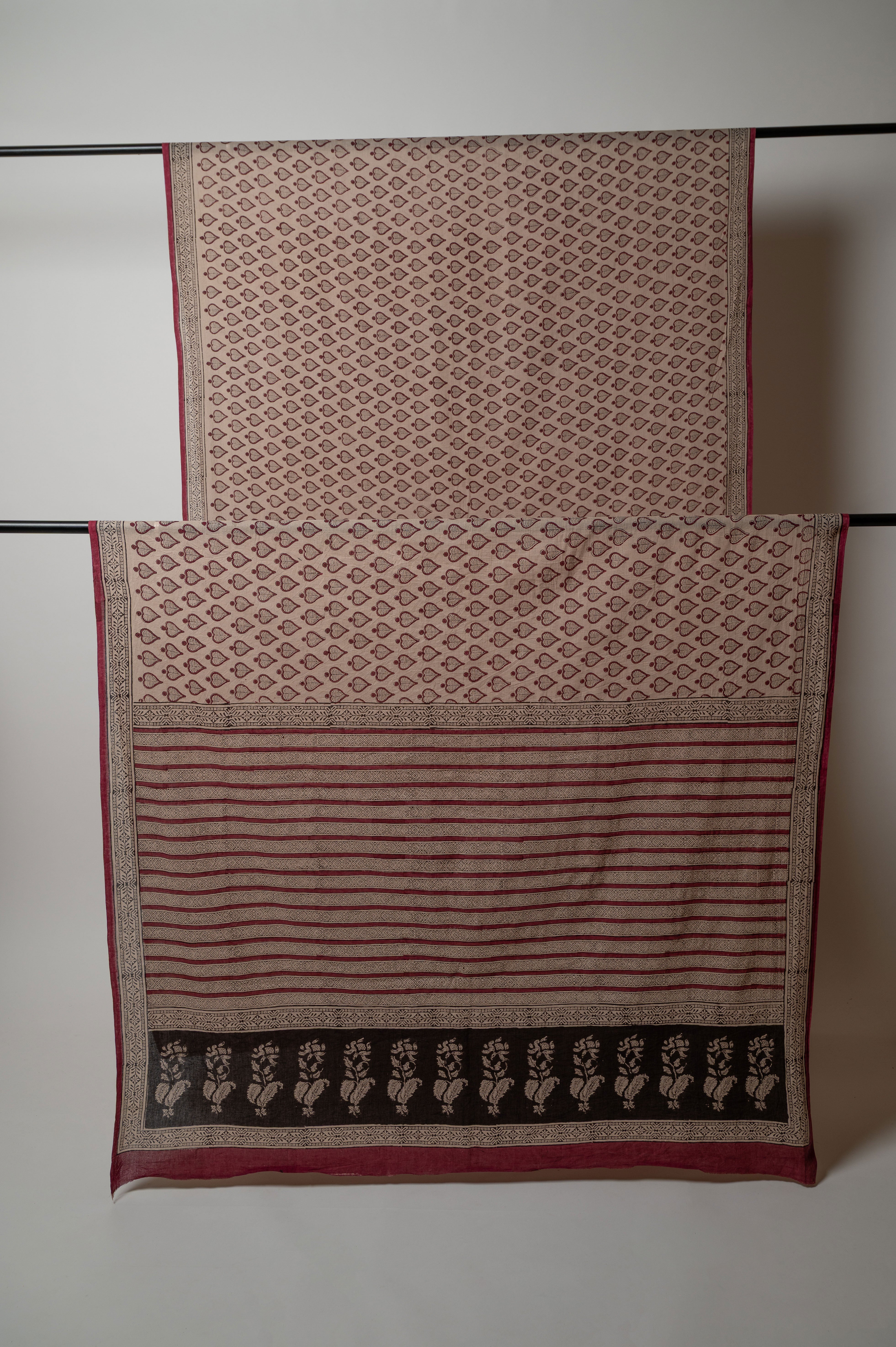 Paanpatti Mul Cotton Sari