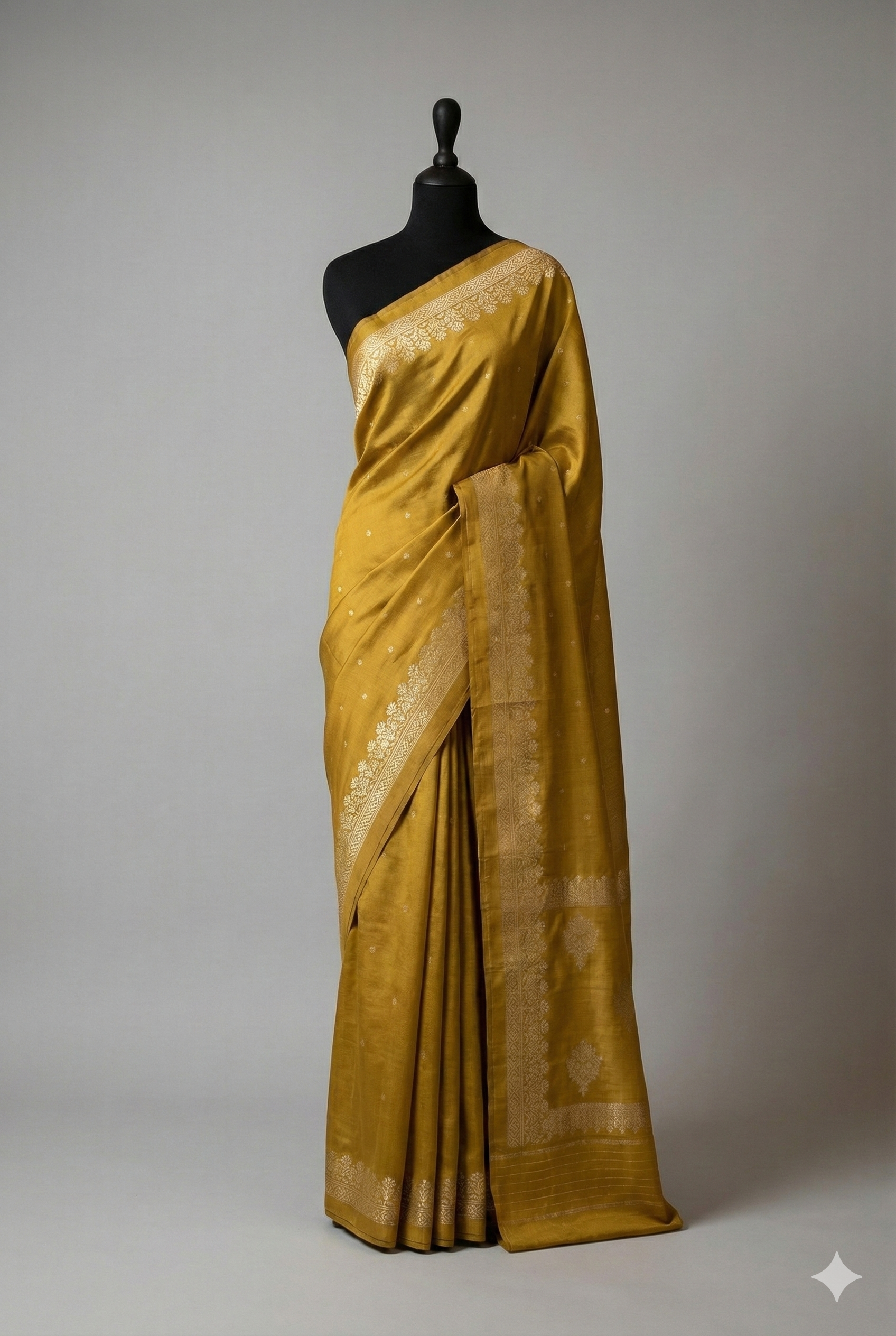 Haldi Kadwa Katan Silk Sari