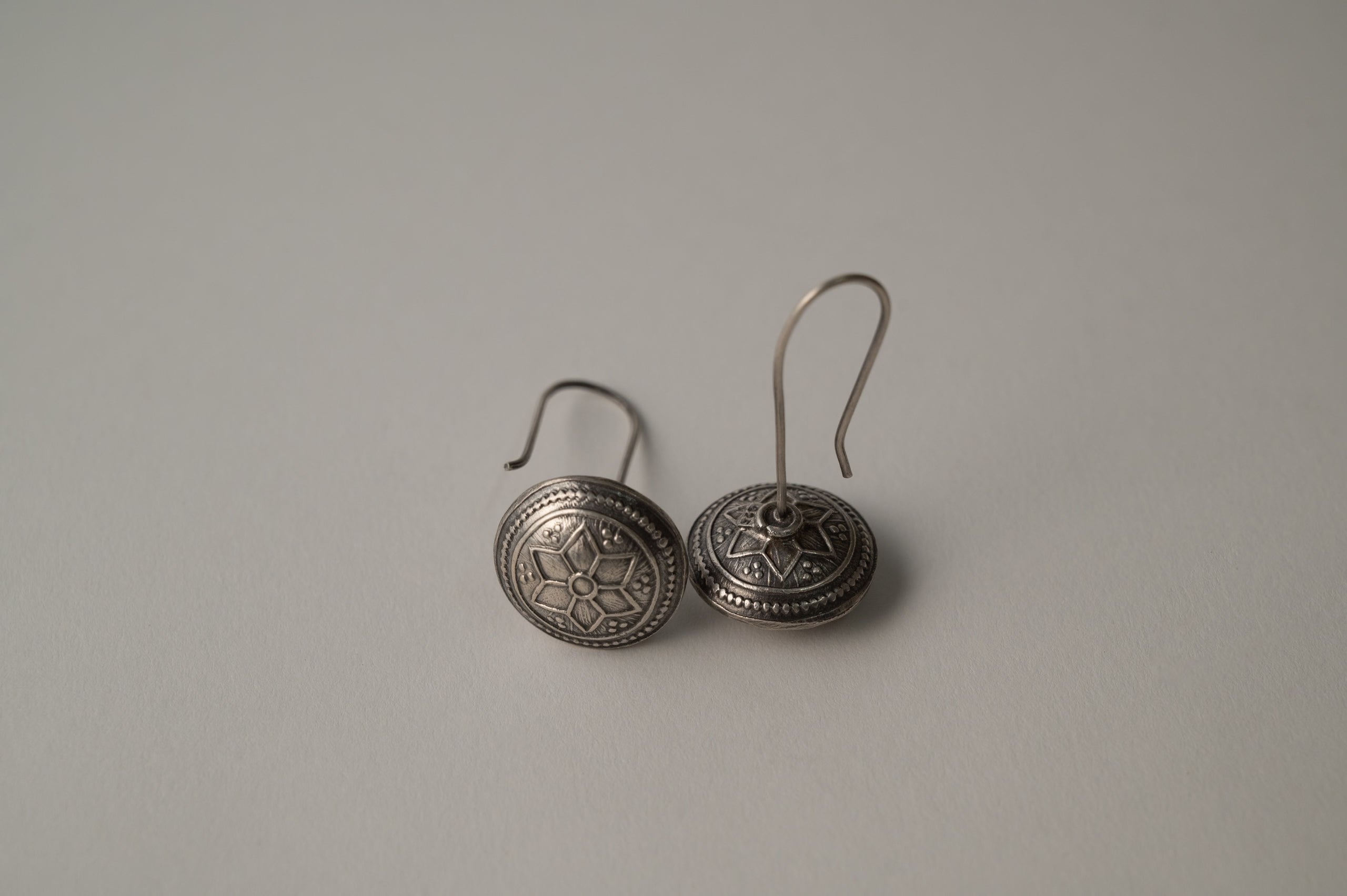 Chakri Silver Hook Earrings