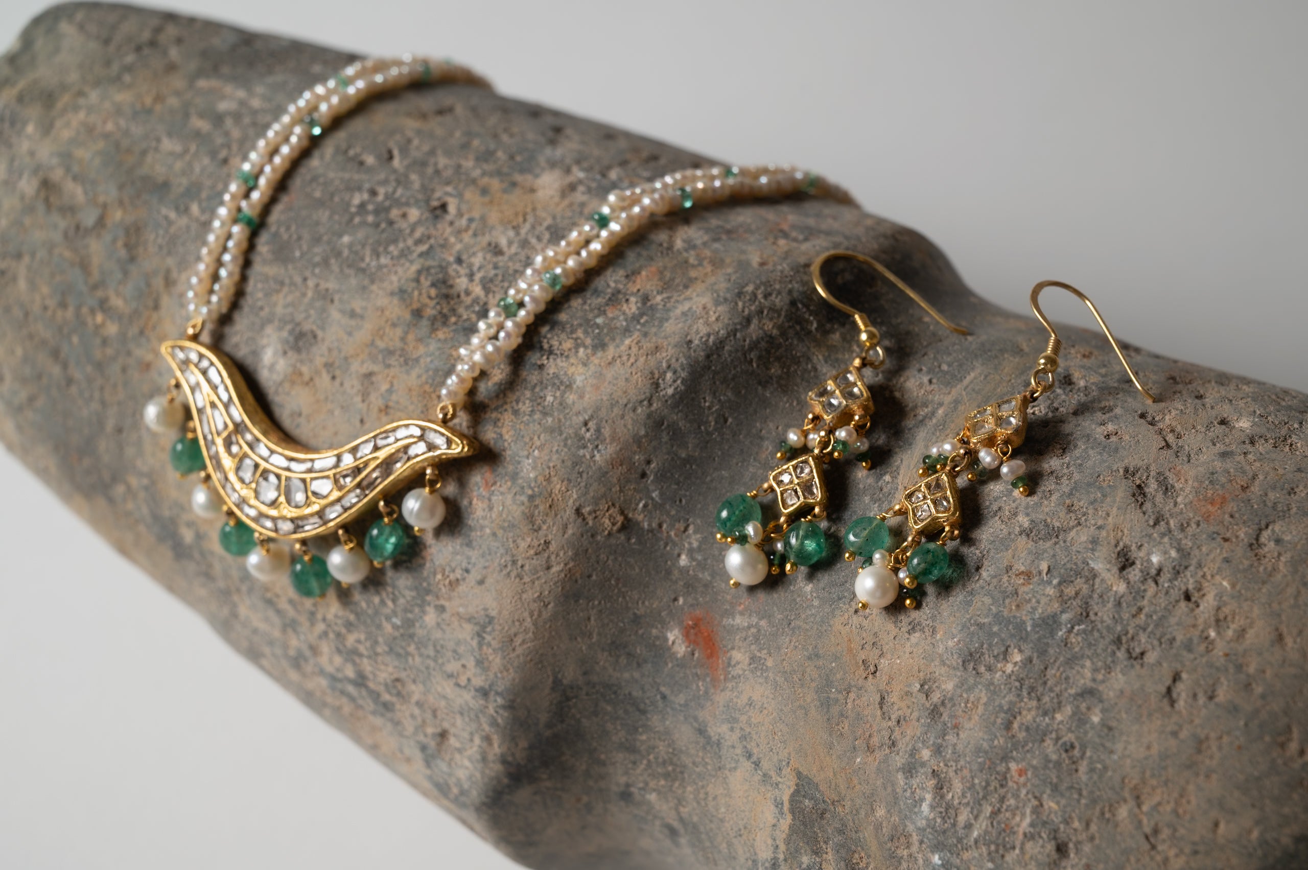 Meher Jadau Diamond Polki Set