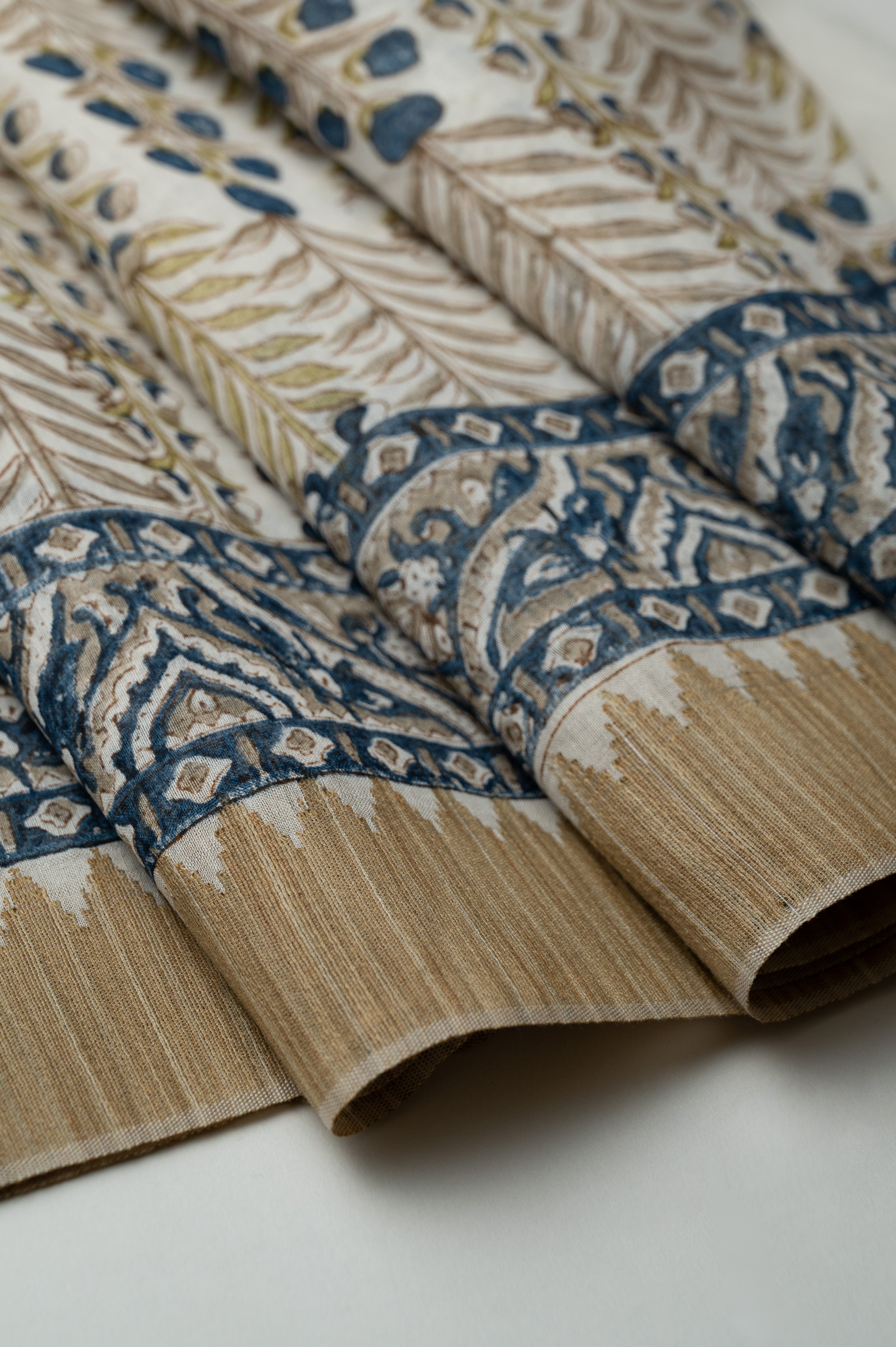 Neel Cotton Silk Sari
