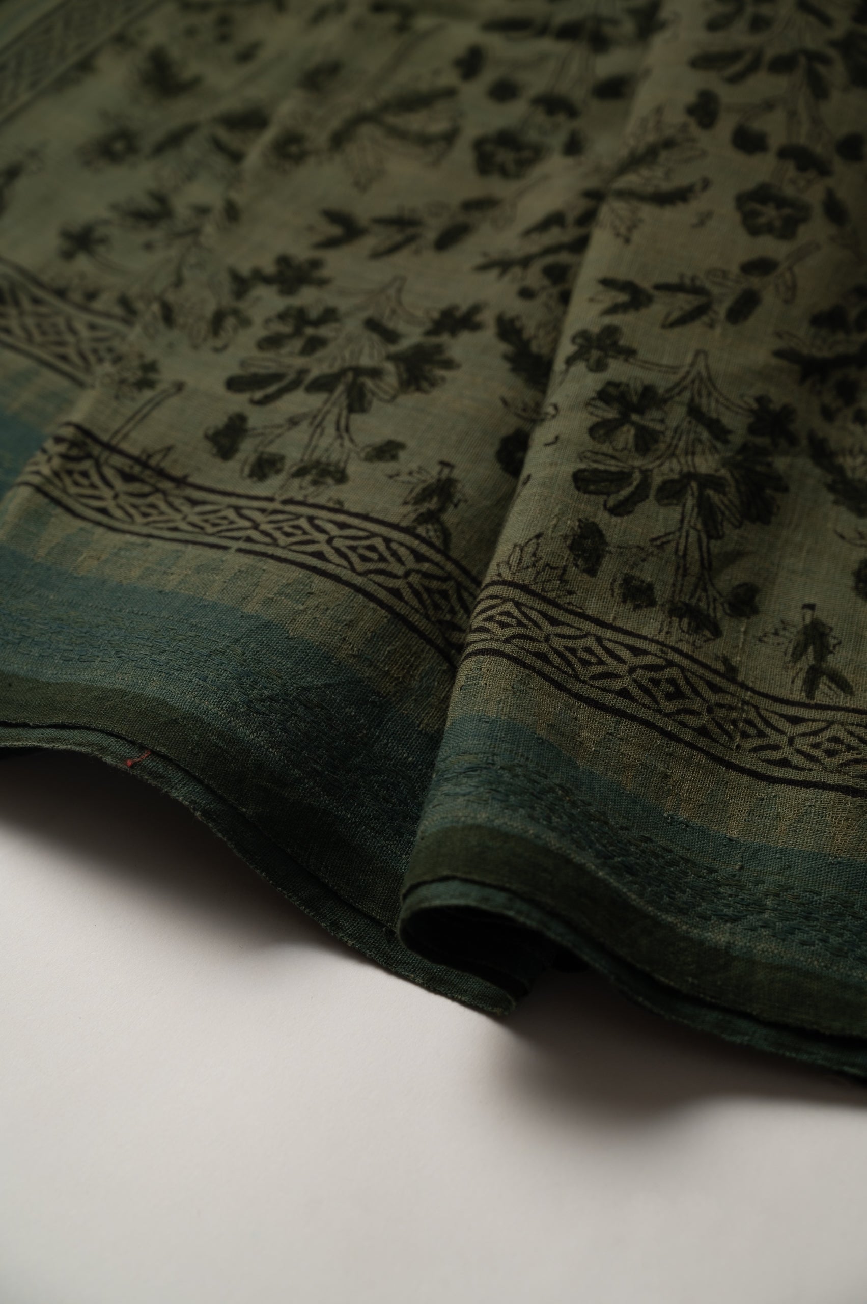 Neem Handspun Coarse Cotton Sari