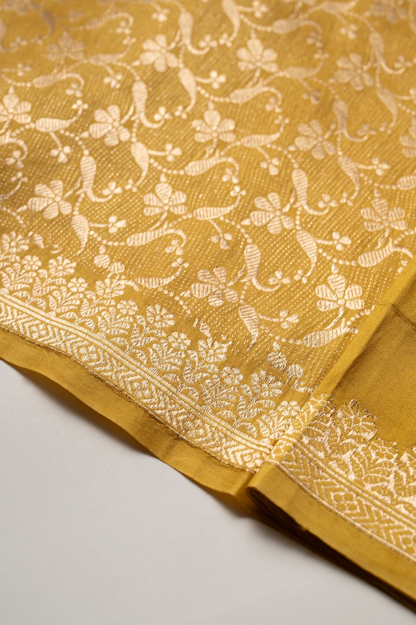 Haldi Kadwa Katan Silk Sari
