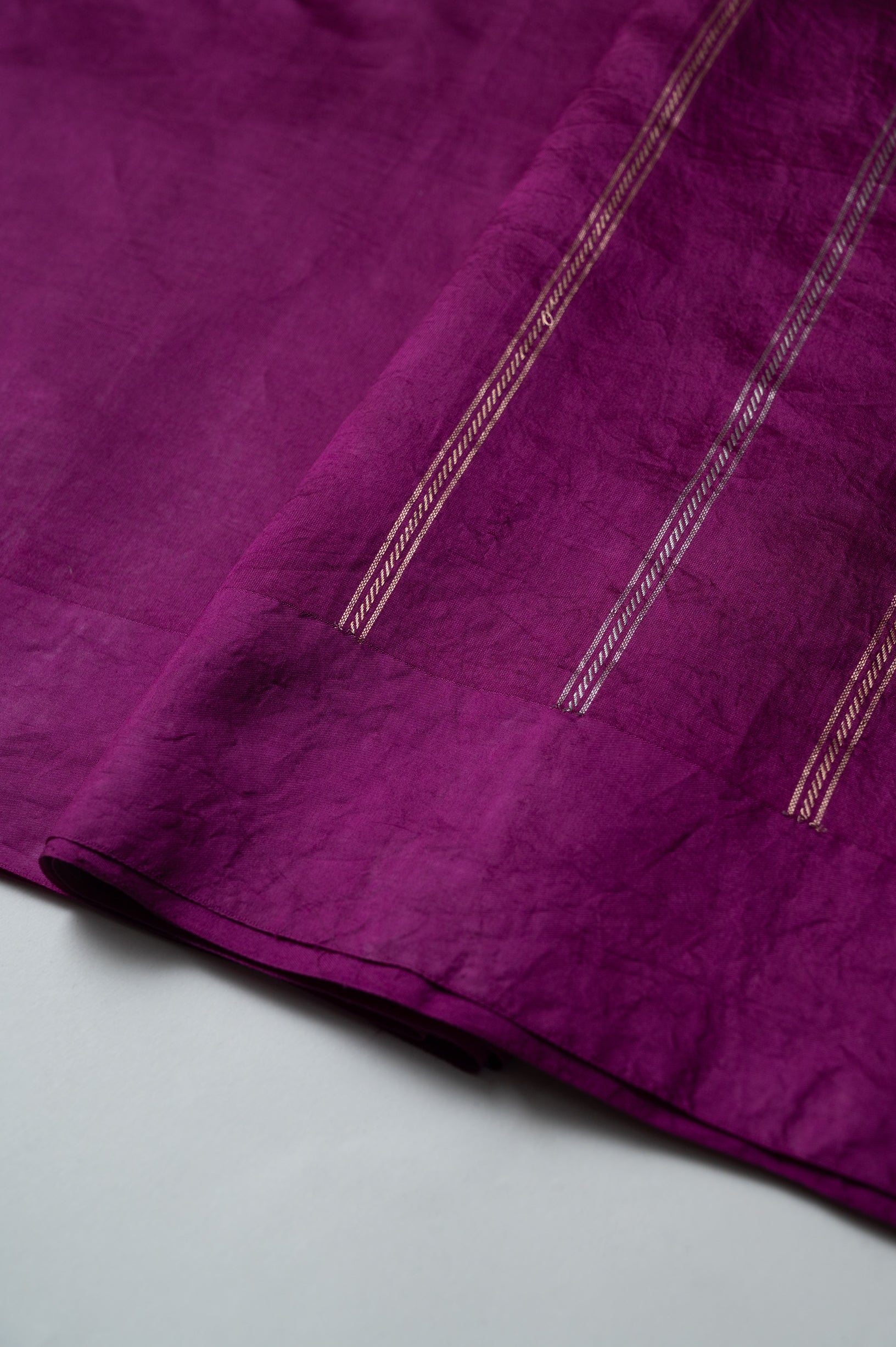 Jamun Sona-Rupa Kadwa Silk Sari