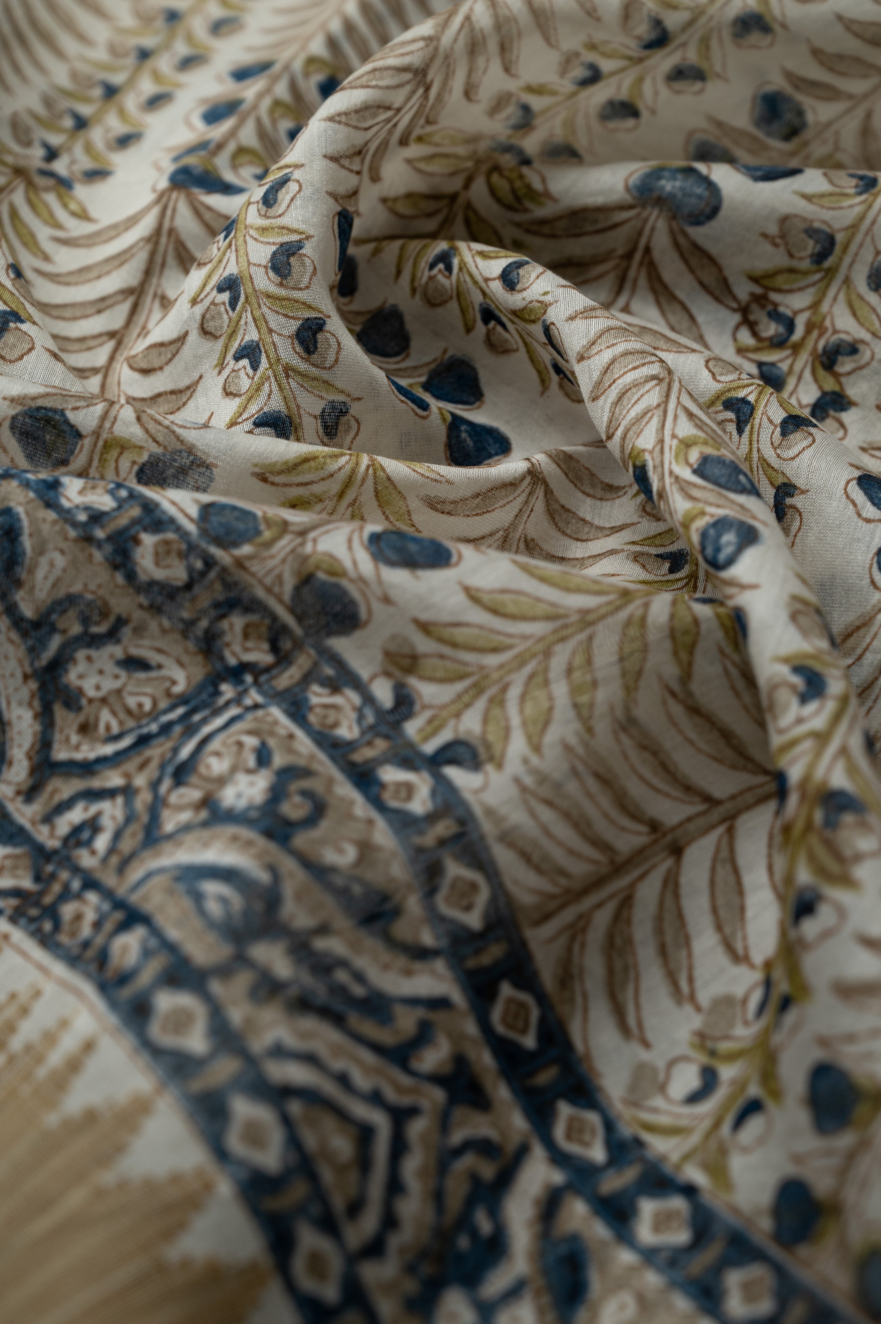 Neel Cotton Silk Sari