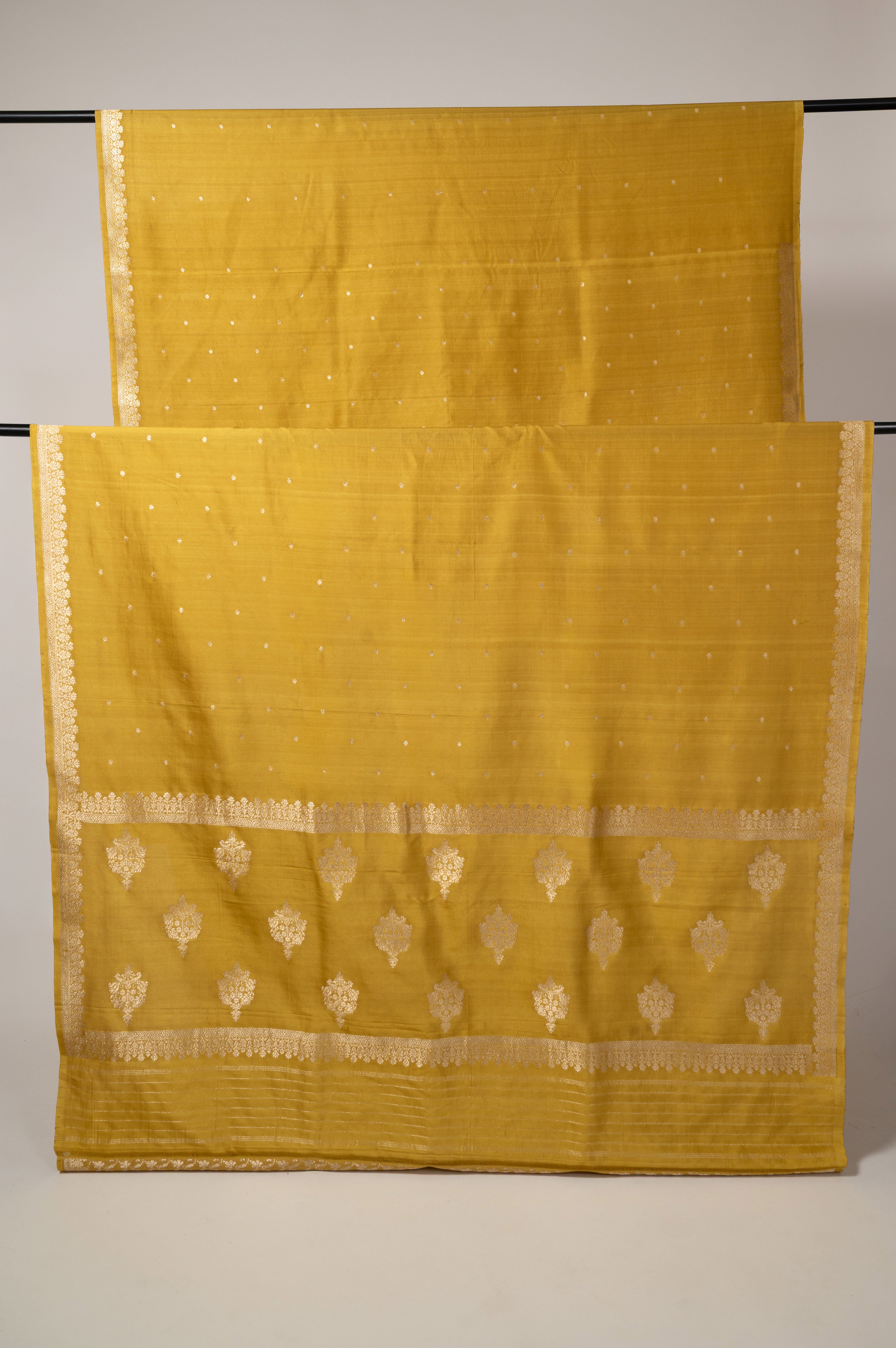 Haldi Kadwa Katan Silk Sari