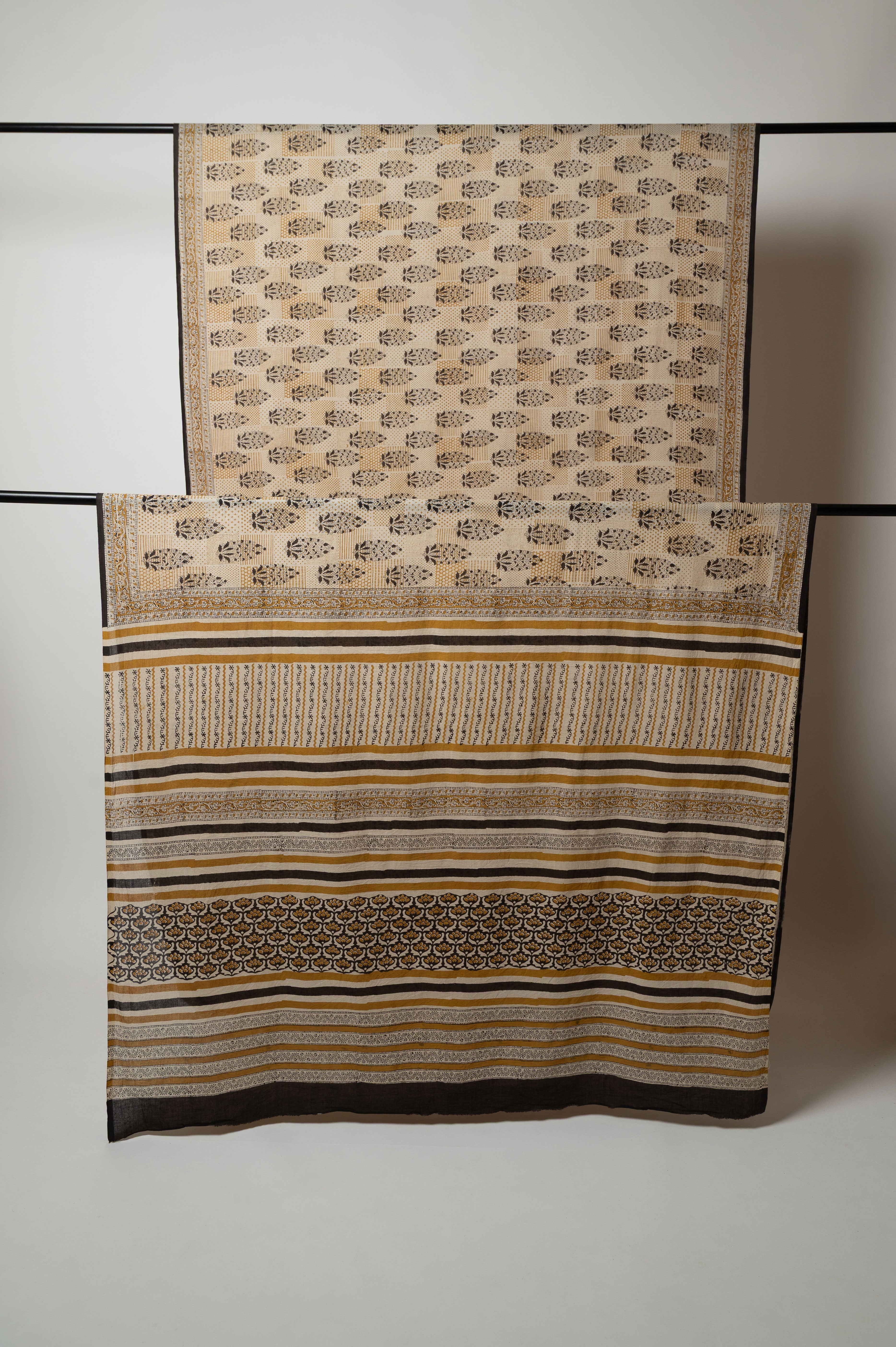 Kanak Boota Mul Cotton Sari
