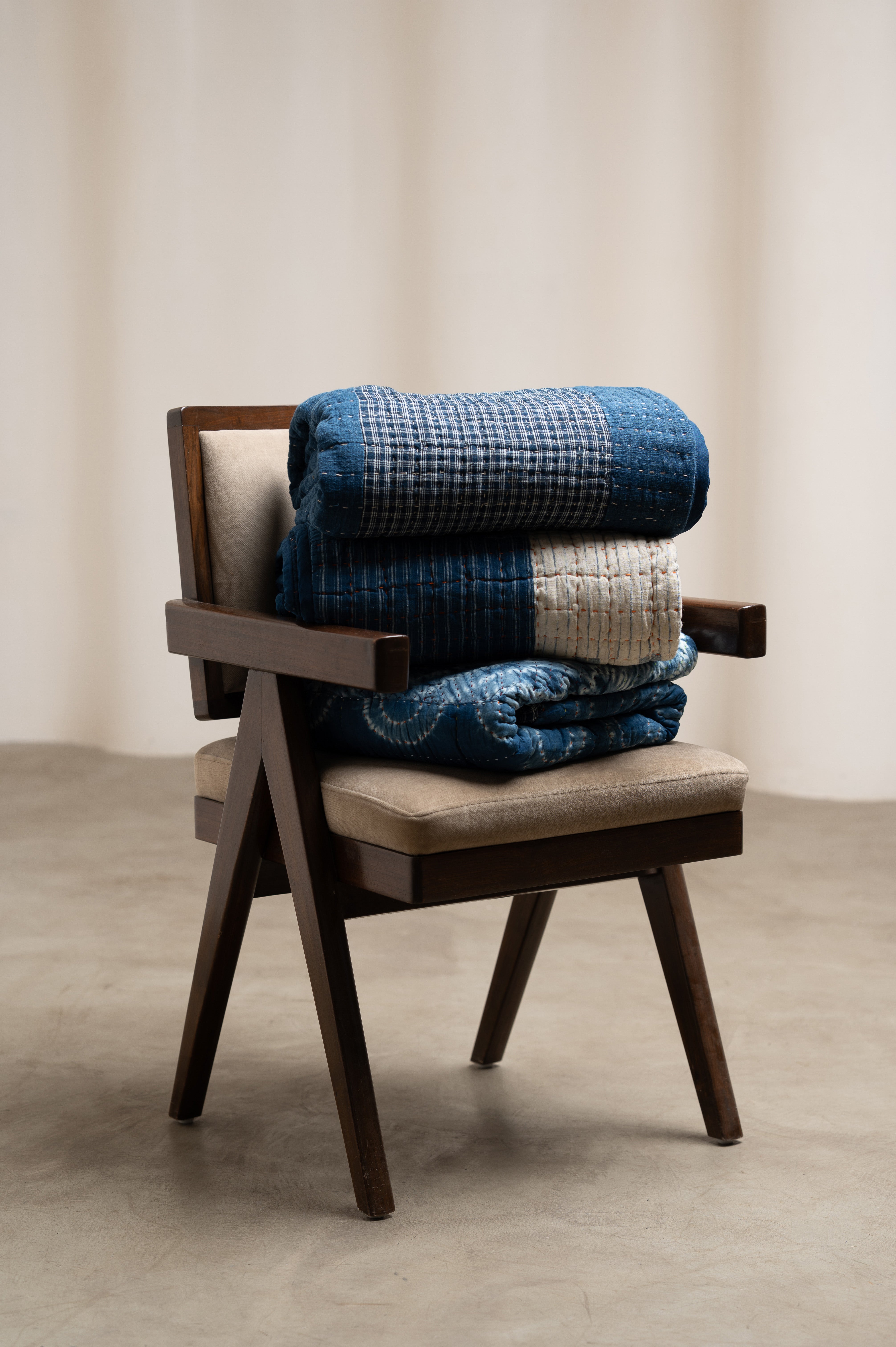 Aasman Patchwork Kantha Quilt