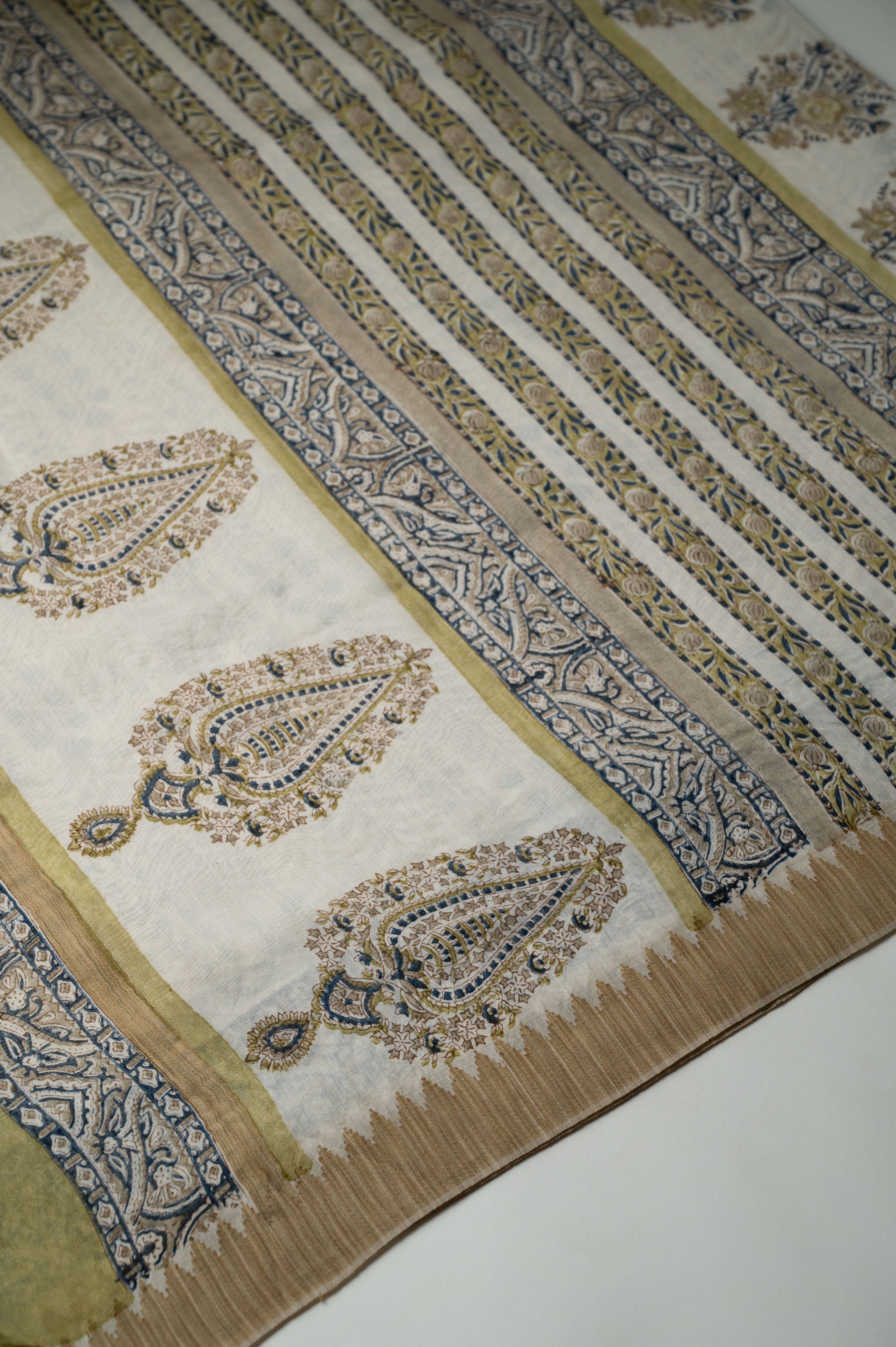 Neel Cotton Silk Sari