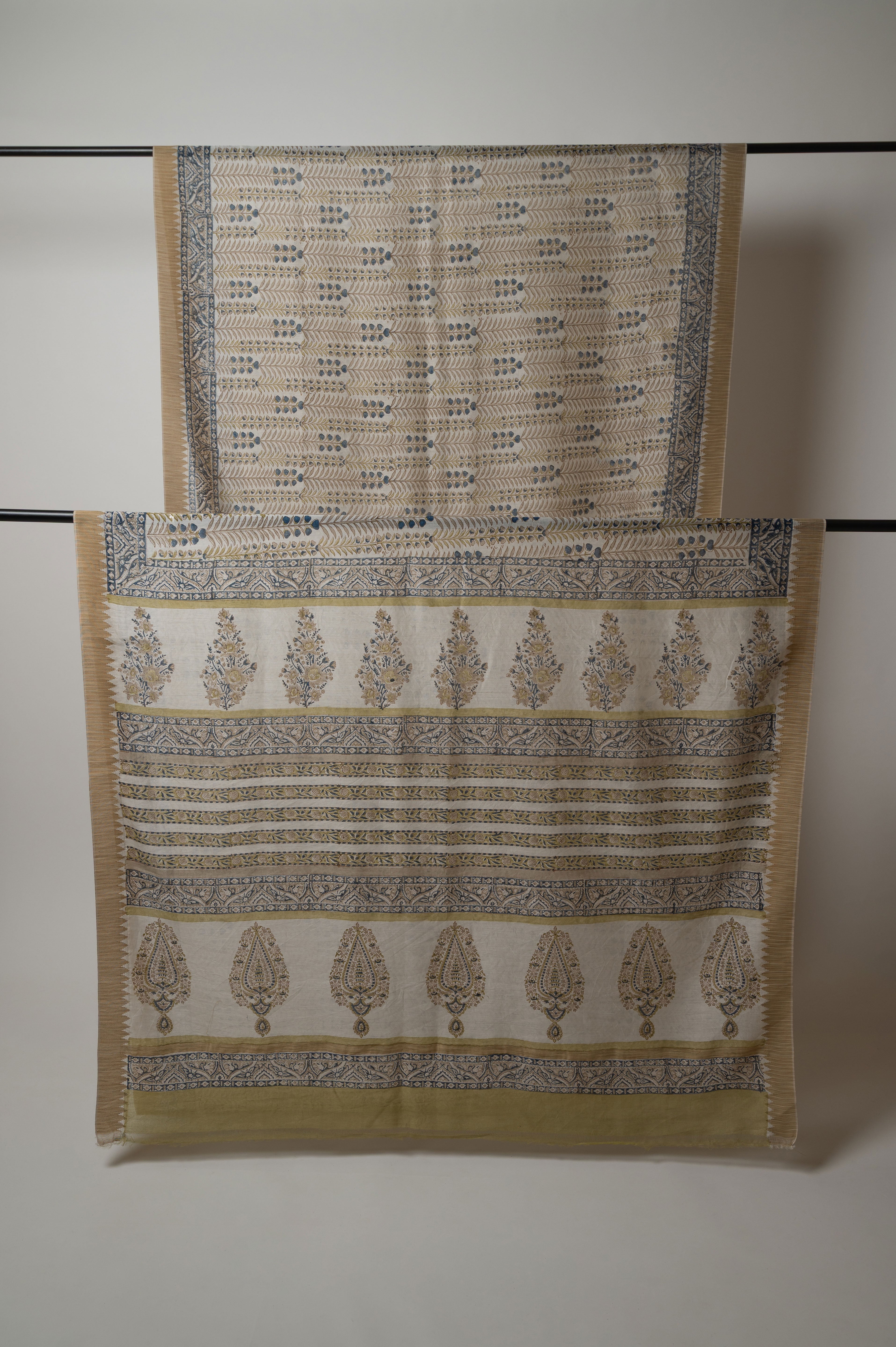 Neel Cotton Silk Sari
